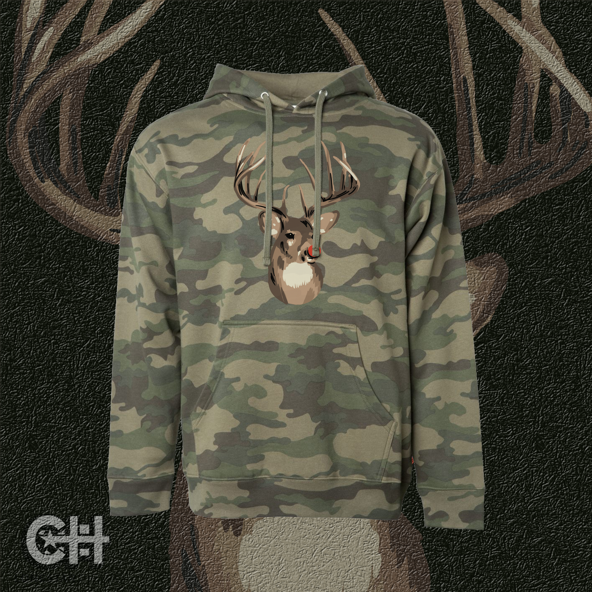 12 Point Rudolph Camo Hoodie