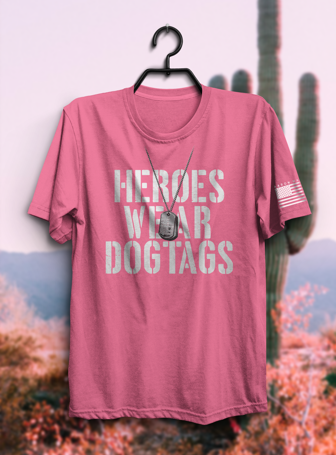 Pretty In Pink Heroes Tee Aaron Watson