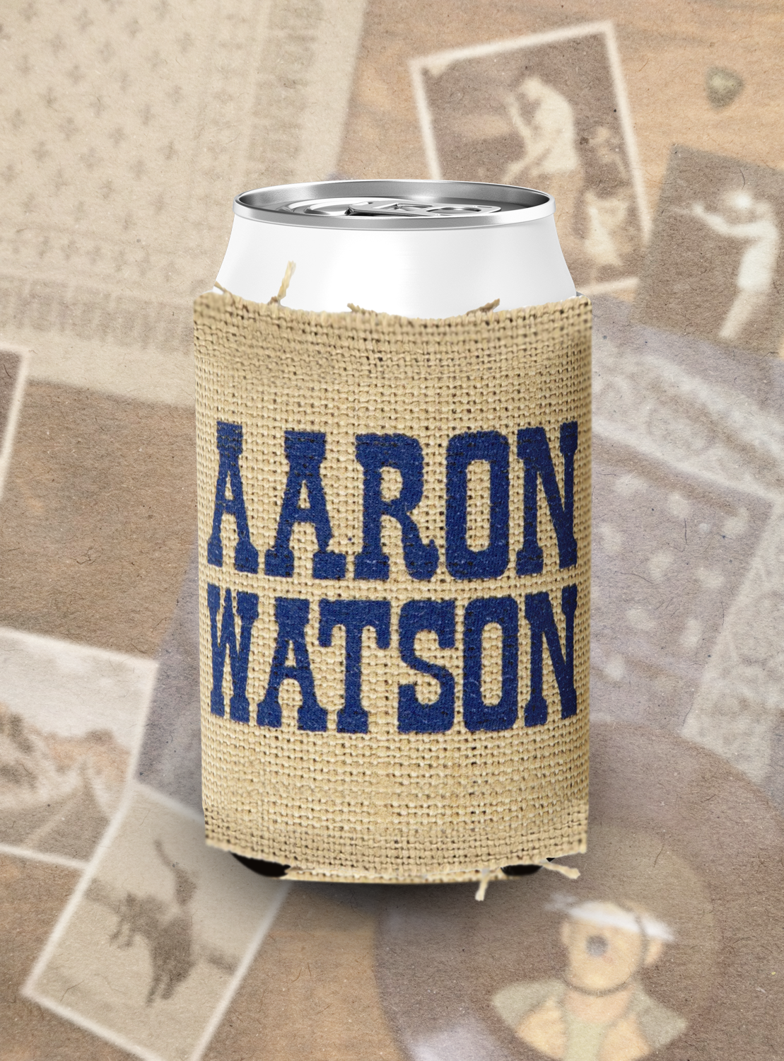 Unwanted Man Burlap Koozie